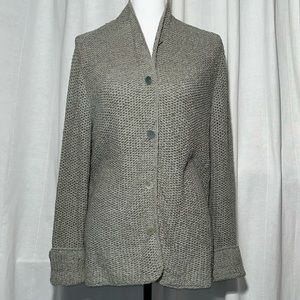 Marika Contompasis Stanley DeSantis #Cardigan #Sweater Handknit Look Sm #gray
